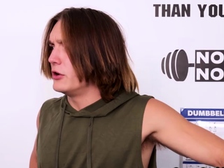 Perky brunettes hottie rides two hard dicks at gym